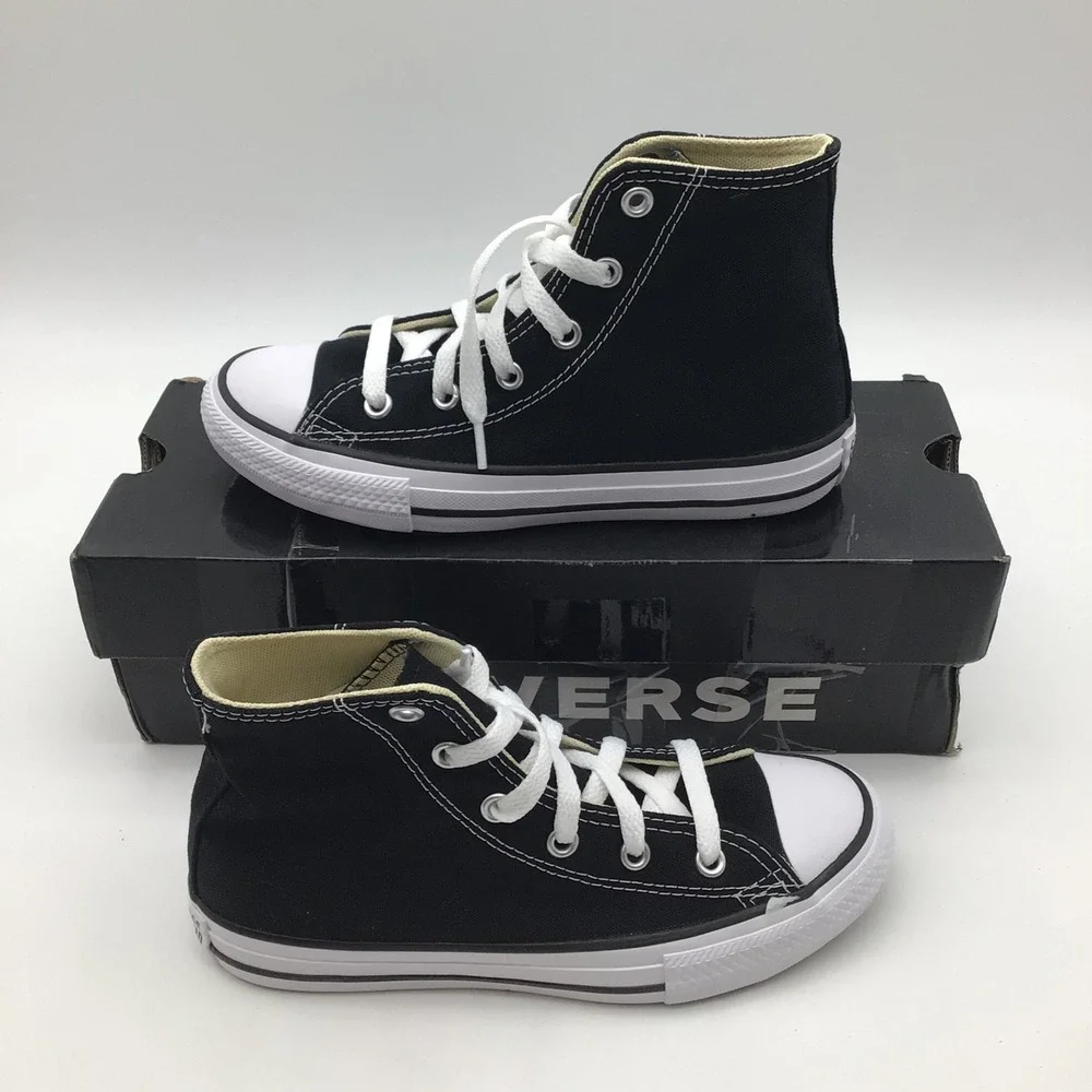 Converse Chuck Taylor All Star High Top Youth Black Sneakers 3J231 Size 1 Y NEW